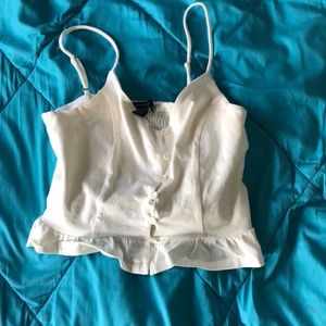 Cropped peplum tank